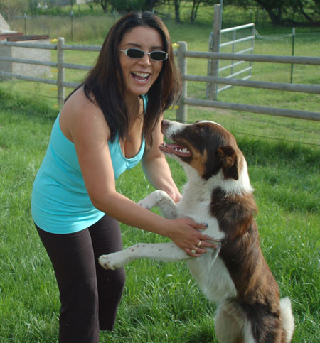 Willie with his new mom - it's hard to tell who is happier!